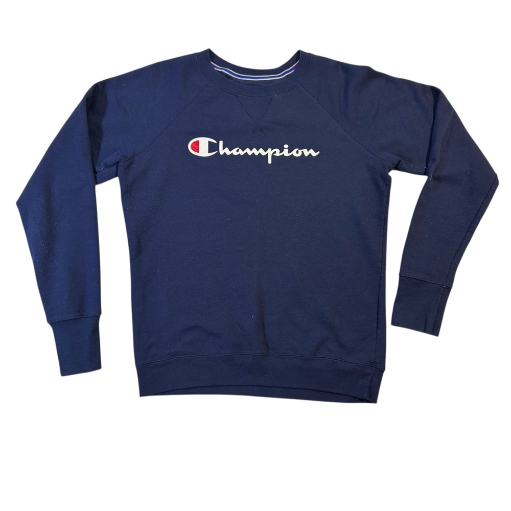 Champion Navy Blue Men's Crewneck Sweatshirt Medium